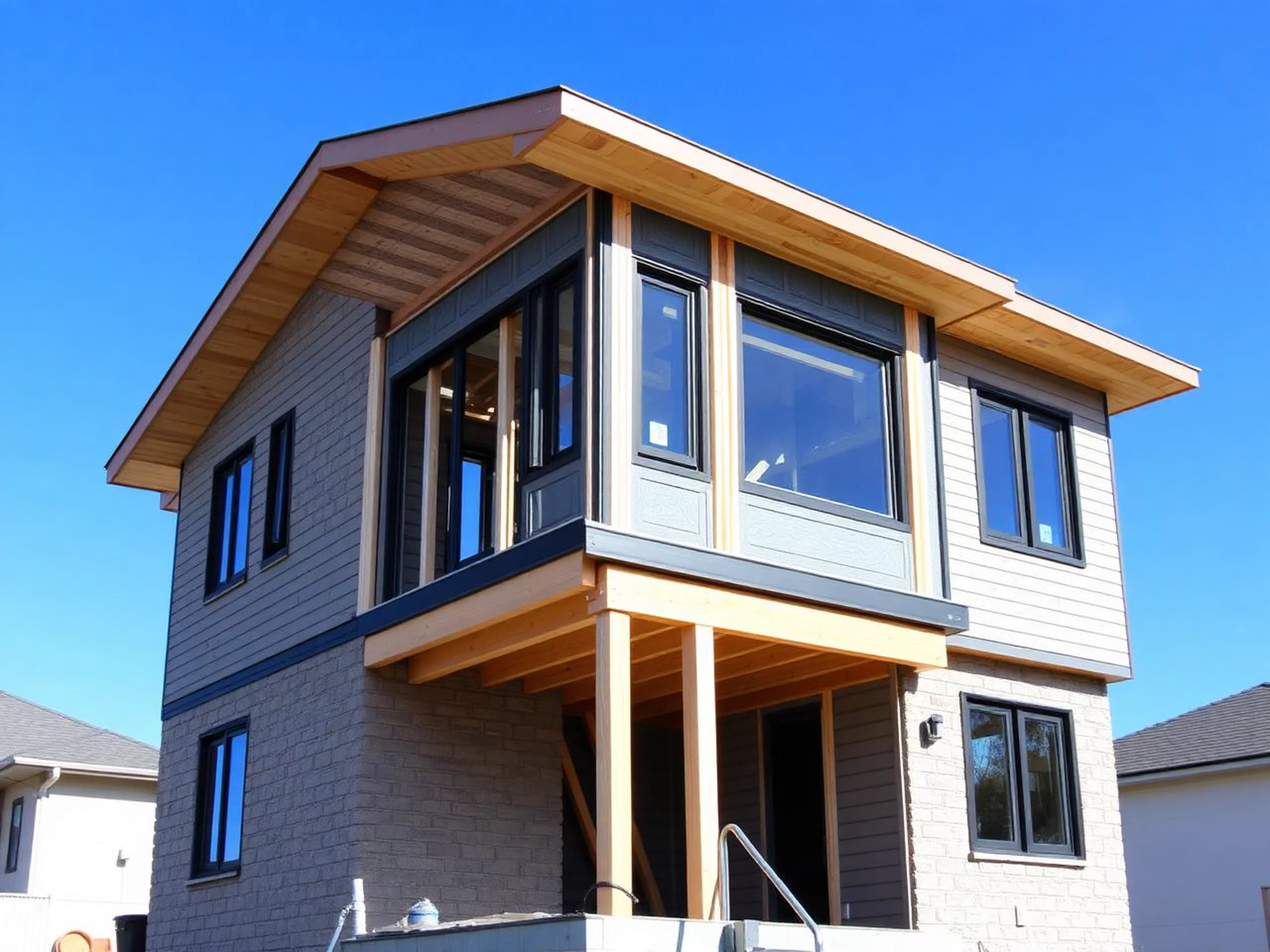 Home addition under construction